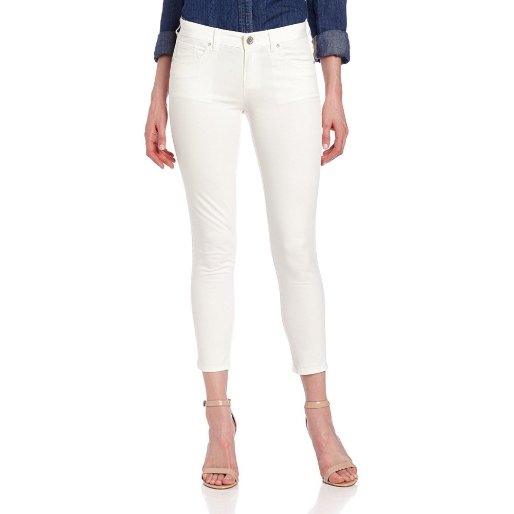 New T TAHARI Jeans Joey White Skinny Ankle Size 2